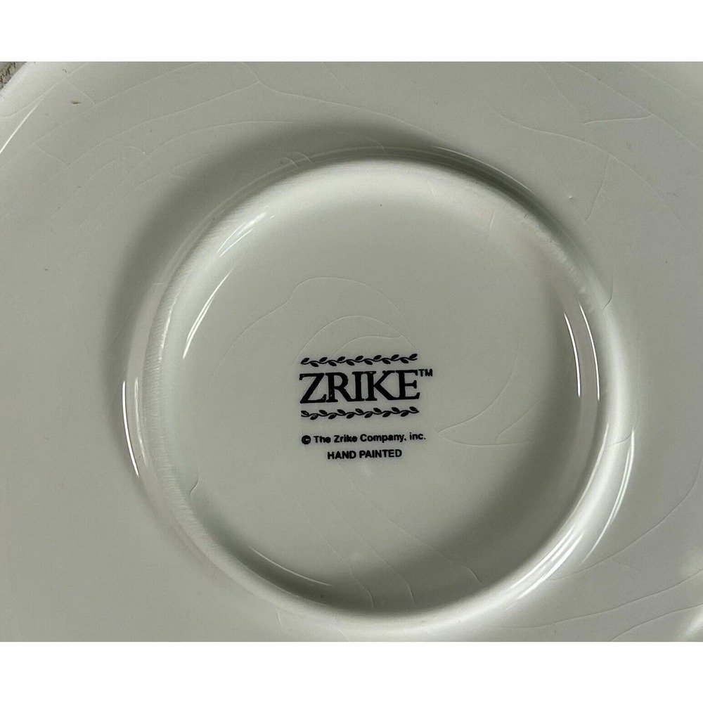 Zrike Flora Pattern Hand Painted Plate - Picture 2 of 3
